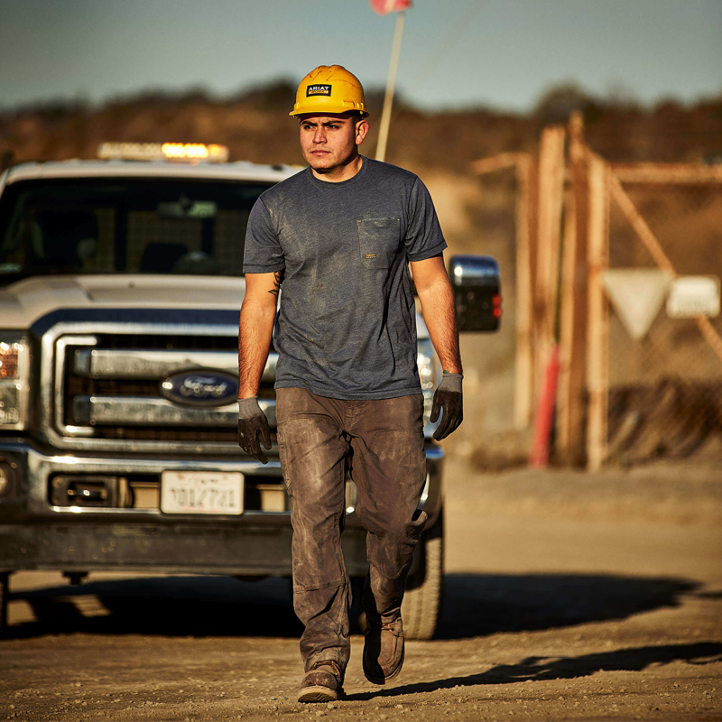 Ariat Men's Rebar Workman T-Shirt - Slate Heather-3